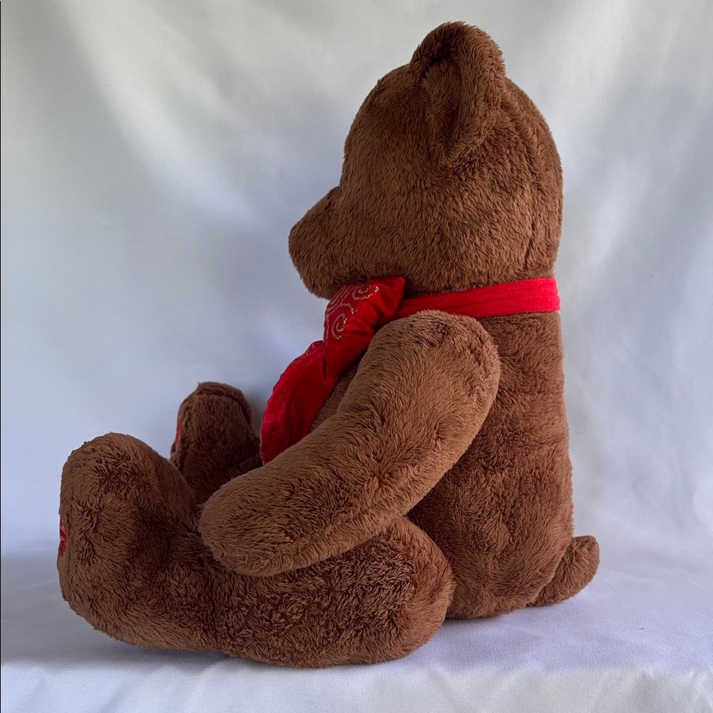 VINTAGE HUG & LUV  2002 Brown Teddy Bear with Red Accents - Picture 7 of 14